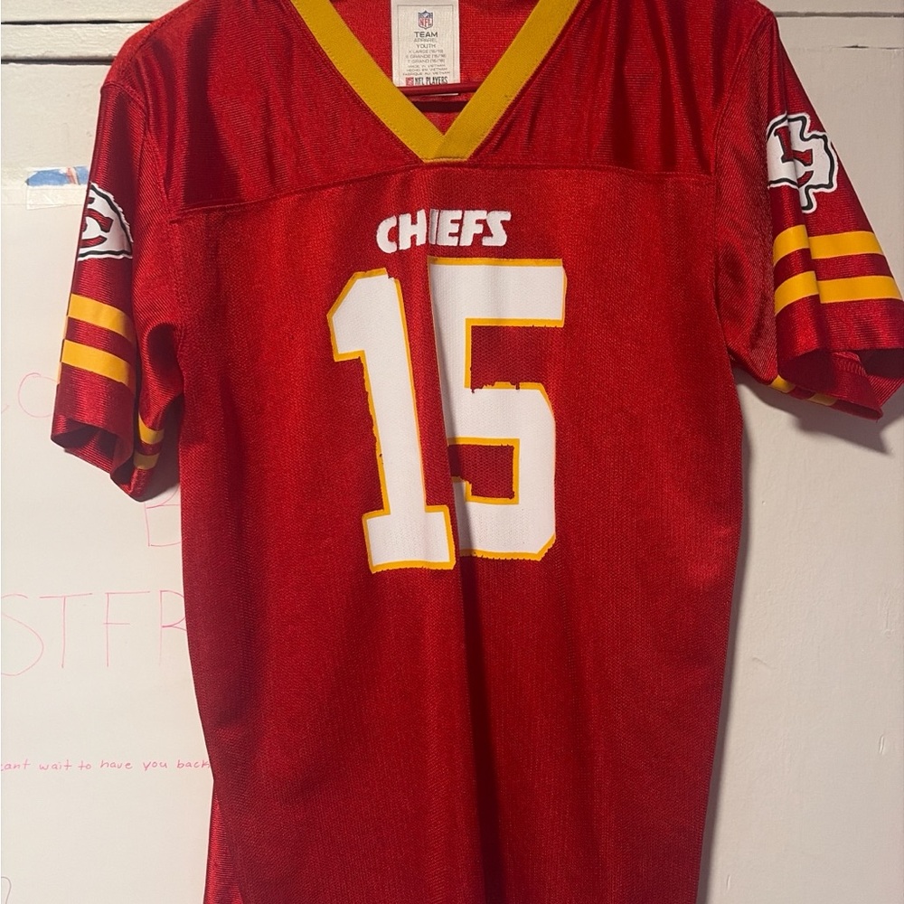 NFL Red and Yellow chiefs Apparel Jersey Patrick Mahomes